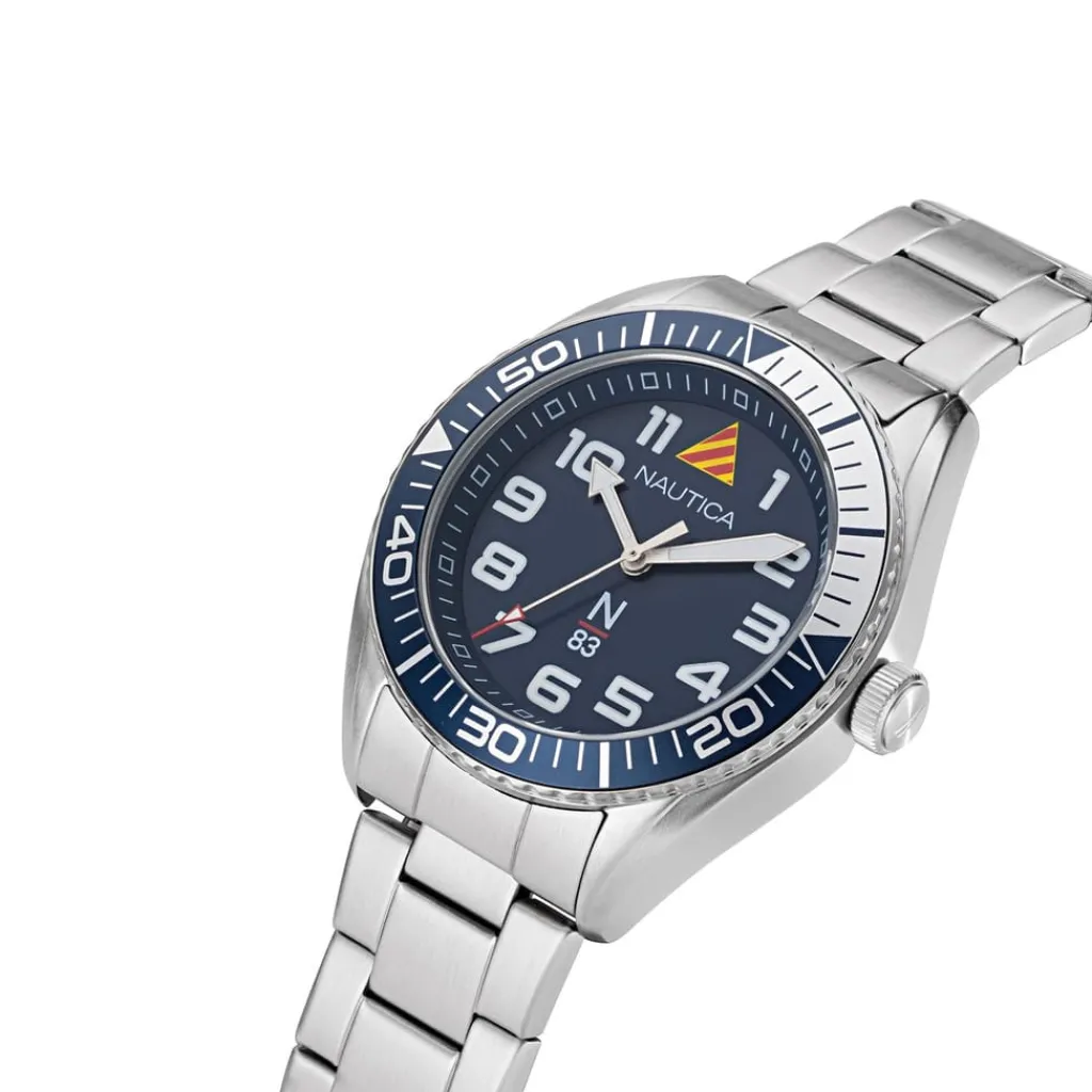 Jewellery-Watches*Nautica Dial Brclt in Silver
