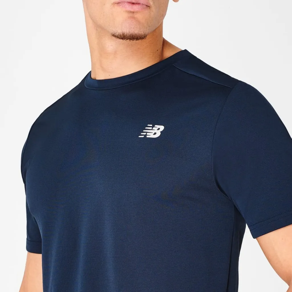 Fitness And Gymwear*New Balance Mens Running T-Shirt in Blue