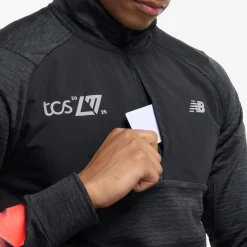 Fitness And Gym Tops*New Balance Mock Neck Slim Fit Athletic Top in Black