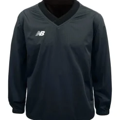 Fitness And Gymwear*New Balance V Neck Regular Fit Long Sleeve Sweatshirt in Black