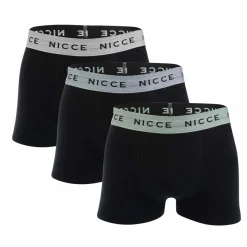Gifts*NICCE Mens Caleb 3 Pack Boxer Shorts in Black