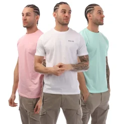 Underwear And Socks|T-Shirts And Vests*NICCE Mens Iversent 3 Pack T-Shirts in Multi colour