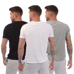 T-Shirts And Vests*NICCE Mens Sully 3 Pack T-Shirts in Black Grey White