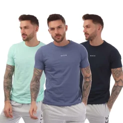 T-Shirts And Vests*NICCE Mens Tordh 3 Pack T-Shirts in blue navy