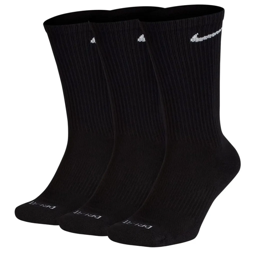Underwear And Socks*Nike 3 Pack Crew Socks Mens in Black