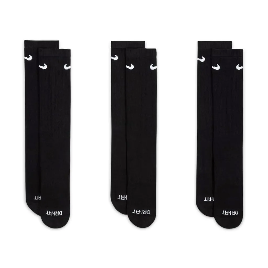 Underwear And Socks*Nike 3 Pack Crew Socks Mens in Black