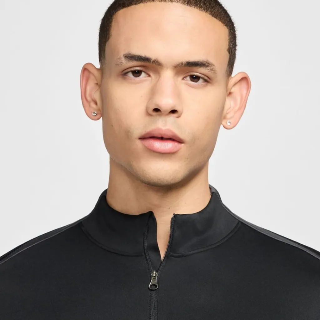 Fitness And Gymwear*Nike Academy Pro Dri Fit Mock Neck Long Sleeve Sweatshirt in Black