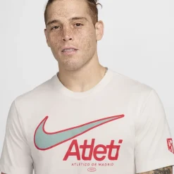 Football And Rugby Clothing*Nike Atlético Madrid T-Shirt 2024 2025 Adults in Beige