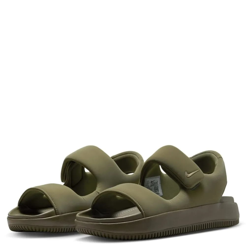 Slippers*Nike Calm Flat Heel Slide Sandals in Green