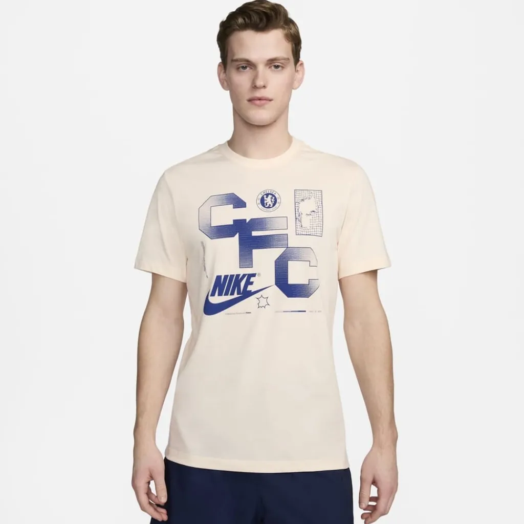 Football And Rugby Clothing*Nike Chelsea Futura T-Shirt Adults in Beige