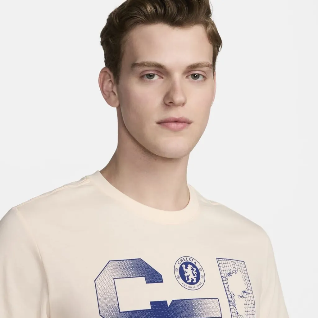 Football And Rugby Clothing*Nike Chelsea Futura T-Shirt Adults in Beige