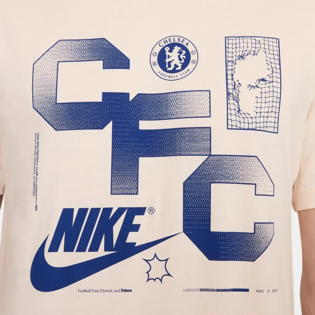 Football And Rugby Clothing*Nike Chelsea Futura T-Shirt Adults in Beige