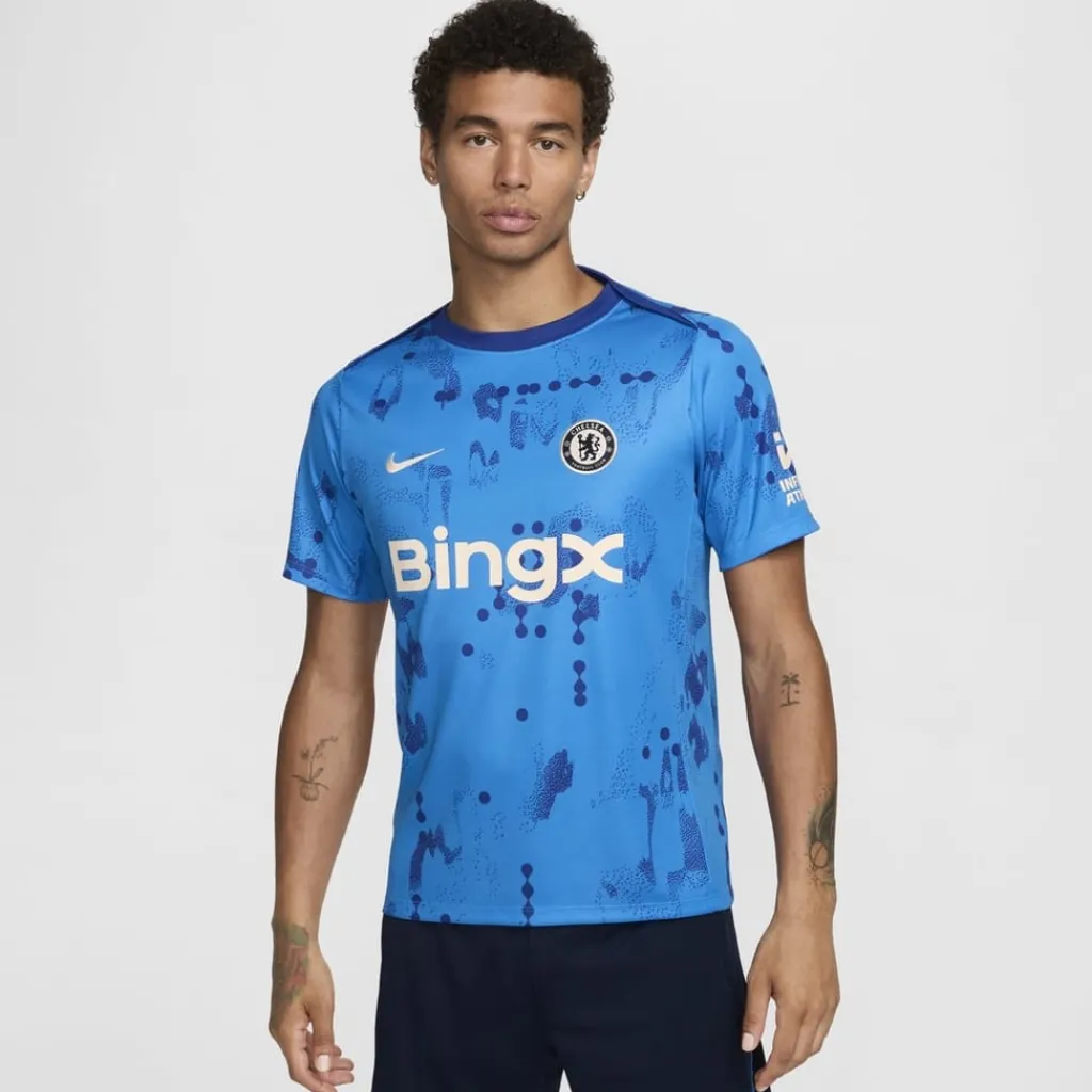 Football And Rugby Clothing*Nike Chelsea Home Pre Match Shirt 2024 2025 Adults in Blue