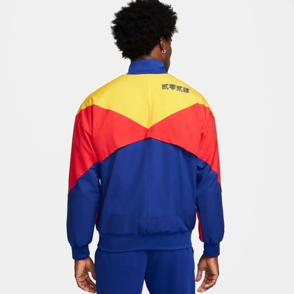 Fitness And Gymwear*Nike Fc Barcelona Chinese New Year Anthem Jacket 2023 2024 Adults in Blue