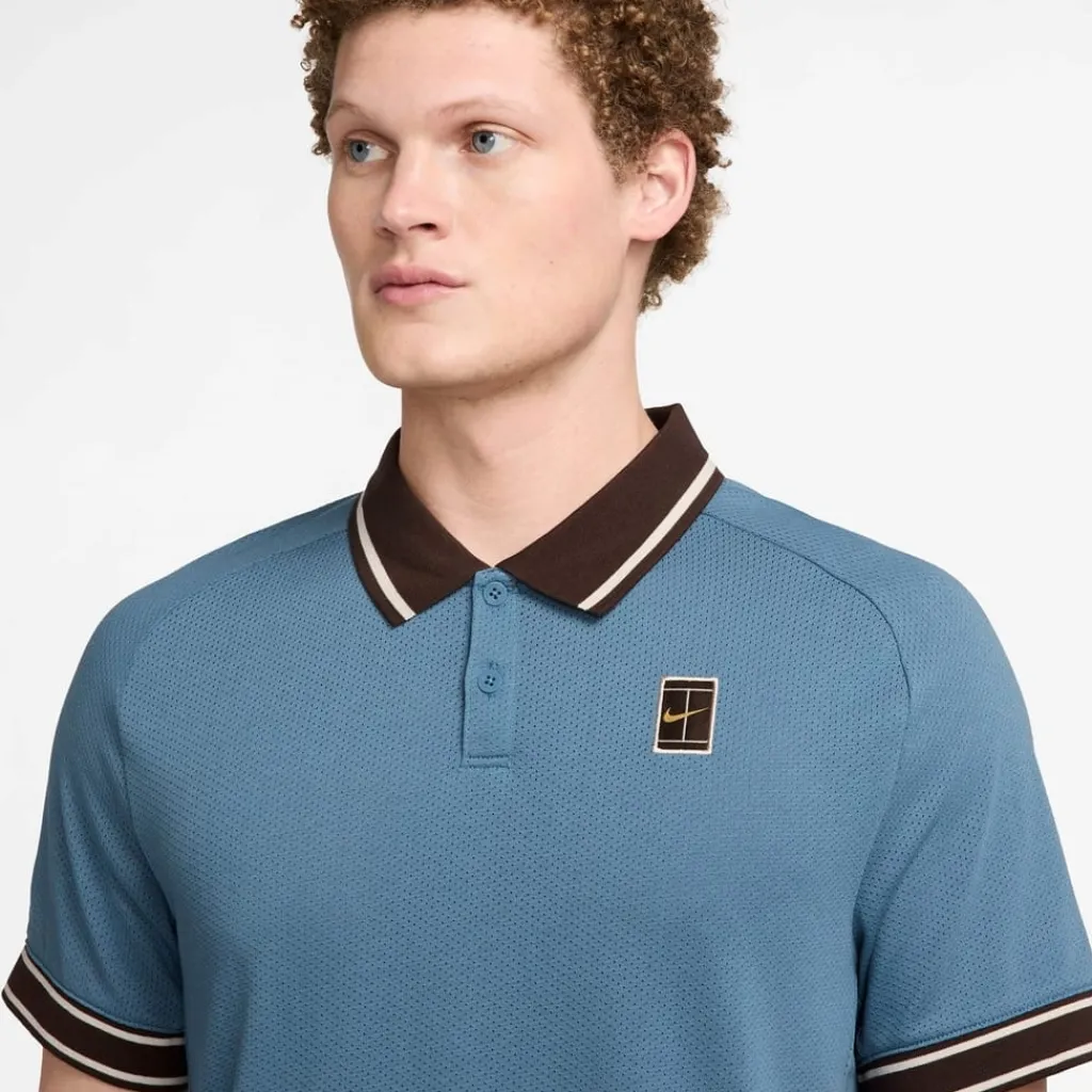 Polo Shirts*Nike Heritage Regular Fit Tennis Shirt in Blue