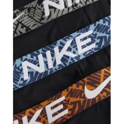 Underwear And Socks*Nike Mens 3 Pack Dri Fit Boxer Shorts in Black