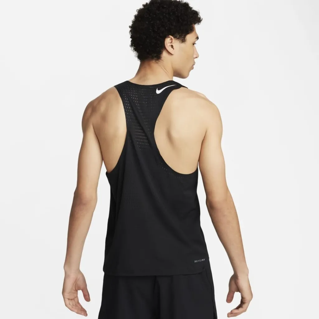 Fitness And Gym Tops*Nike Mens Aeroswift Dri Fit Adv Running Singlet in Black