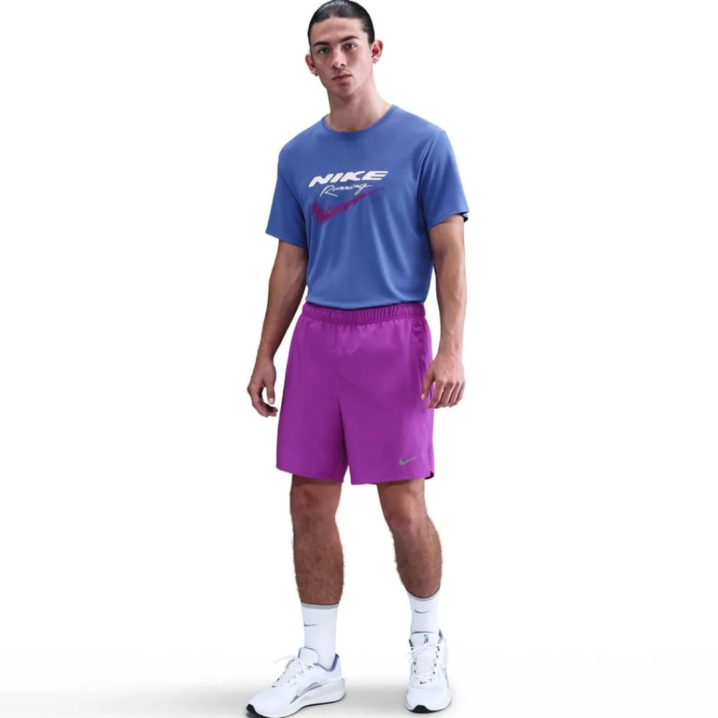 Fitness And Gym Shorts*Nike Mens Challenger 2 In 1 Running Shorts in Purple