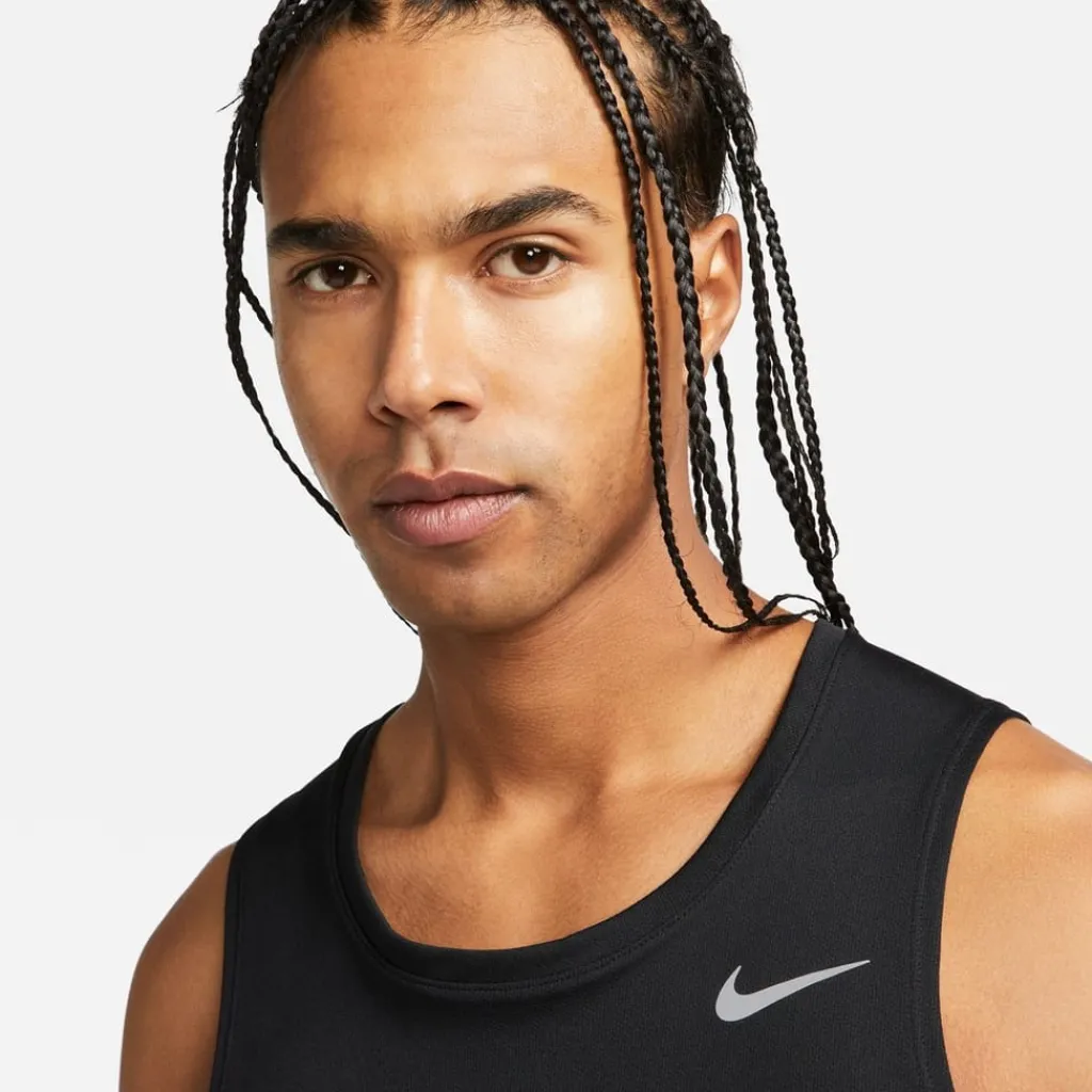 Fitness And Gym Tops|Fitness And Gymwear*Nike Mens Dri Fit Miler Running Tank in Black