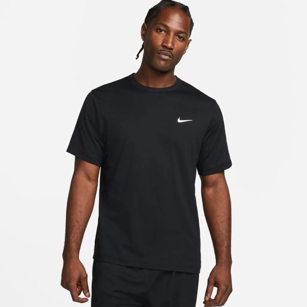 Fitness And Gym Tops|Fitness And Gymwear*Nike Mens Dri Fit Uv Hyverse Short Sleeve Fitness Top in Black