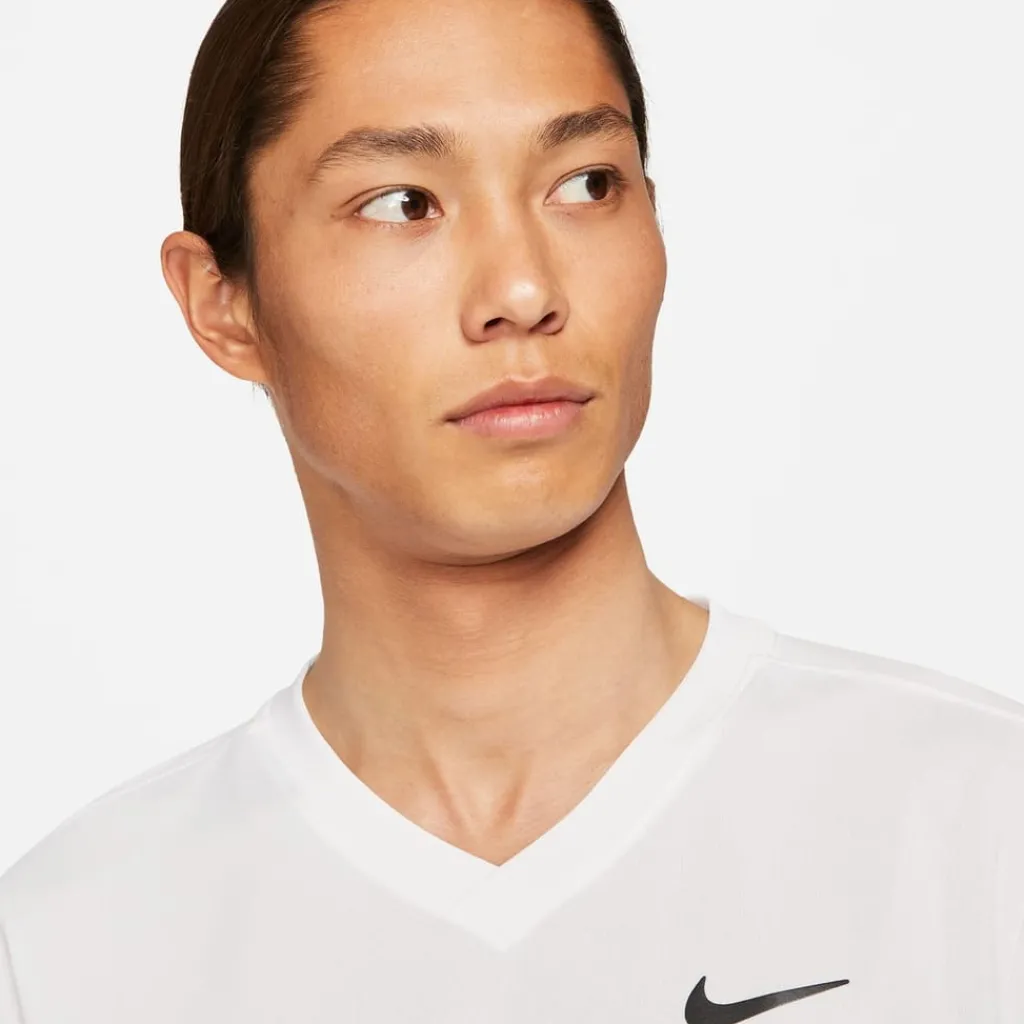 Fitness And Gym Tops|Fitness And Gymwear*Nike Mens Dri Fit Victory Tennis Top in White