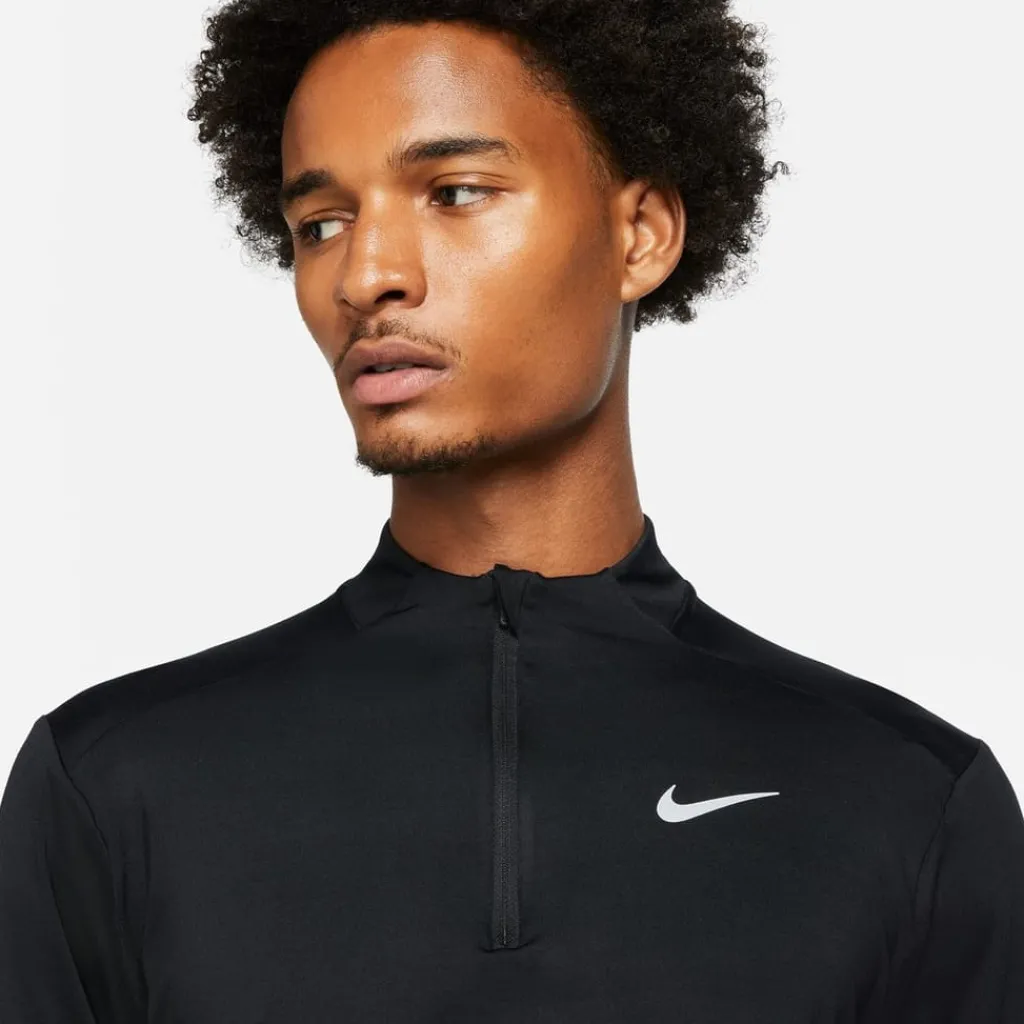 Fitness And Gymwear*Nike Mens Element 3.0 1 2 Zip Running Top in Black