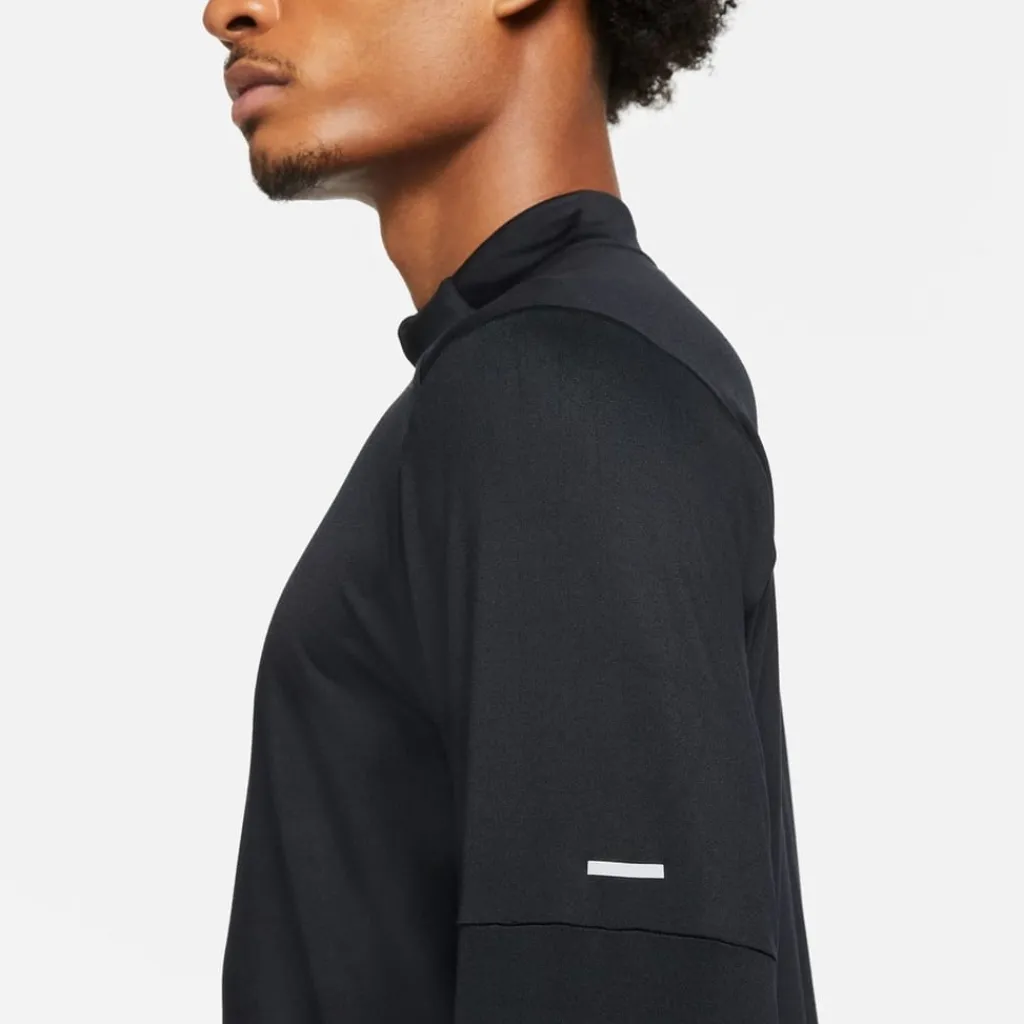Fitness And Gymwear*Nike Mens Element 3.0 1 2 Zip Running Top in Black