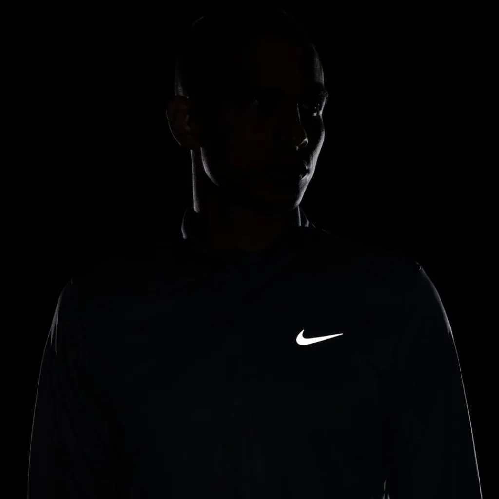 Fitness And Gym Tops*Nike Mens Half Zip Core Long Sleeve Running Top in Grey