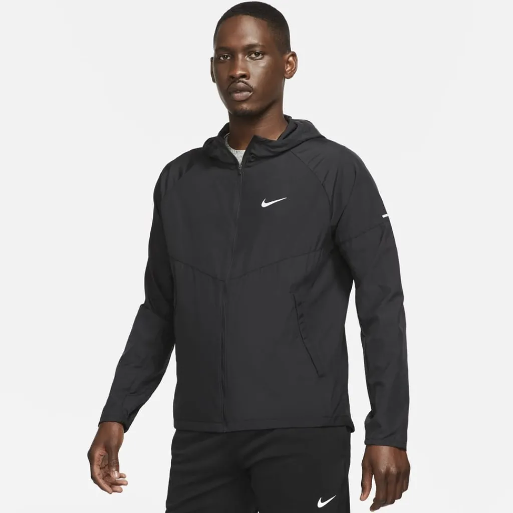 Coats And Jackets*Nike Mens Miler Repel Running Jacket in Black