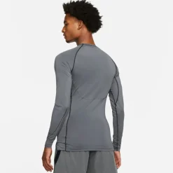 Fitness And Gym Tops*Nike Mens Pro Dri Fit Tight Fit Long Sleeve Top in Grey