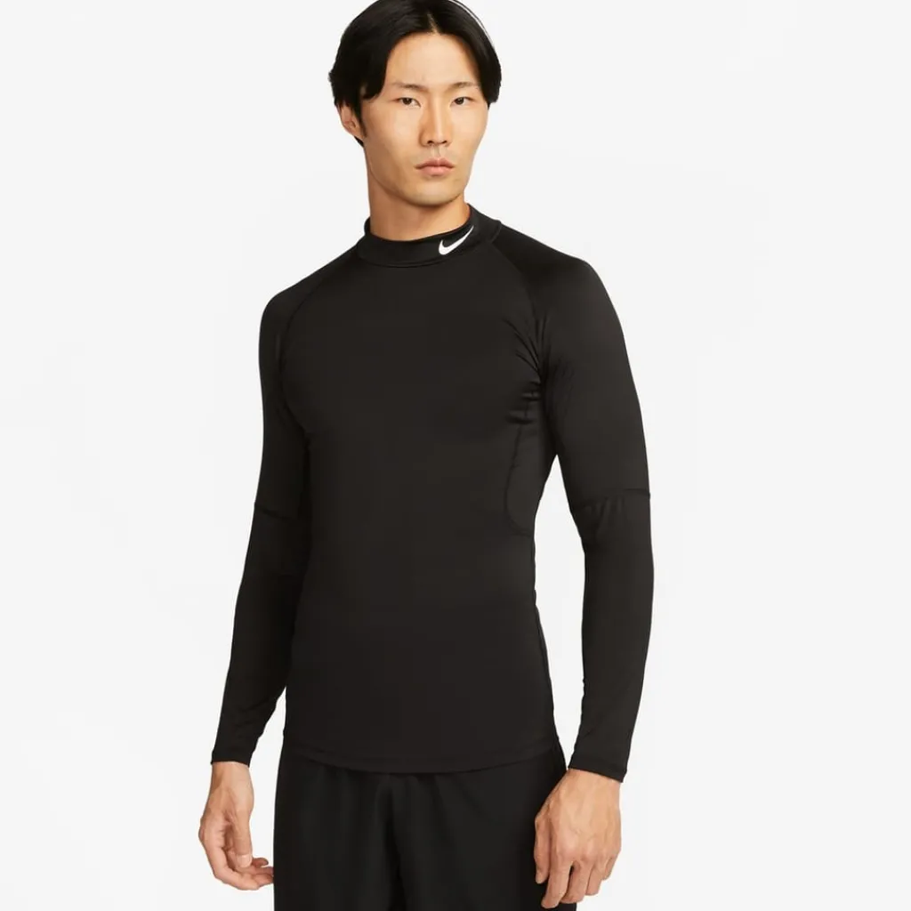 Fitness And Gymwear*Nike Mens Pro Long Sleeve Top in Black