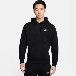 Sweatshirts|Hoodies*Nike Mens Sportswear Club Fleece Pullover Hoodie in Black