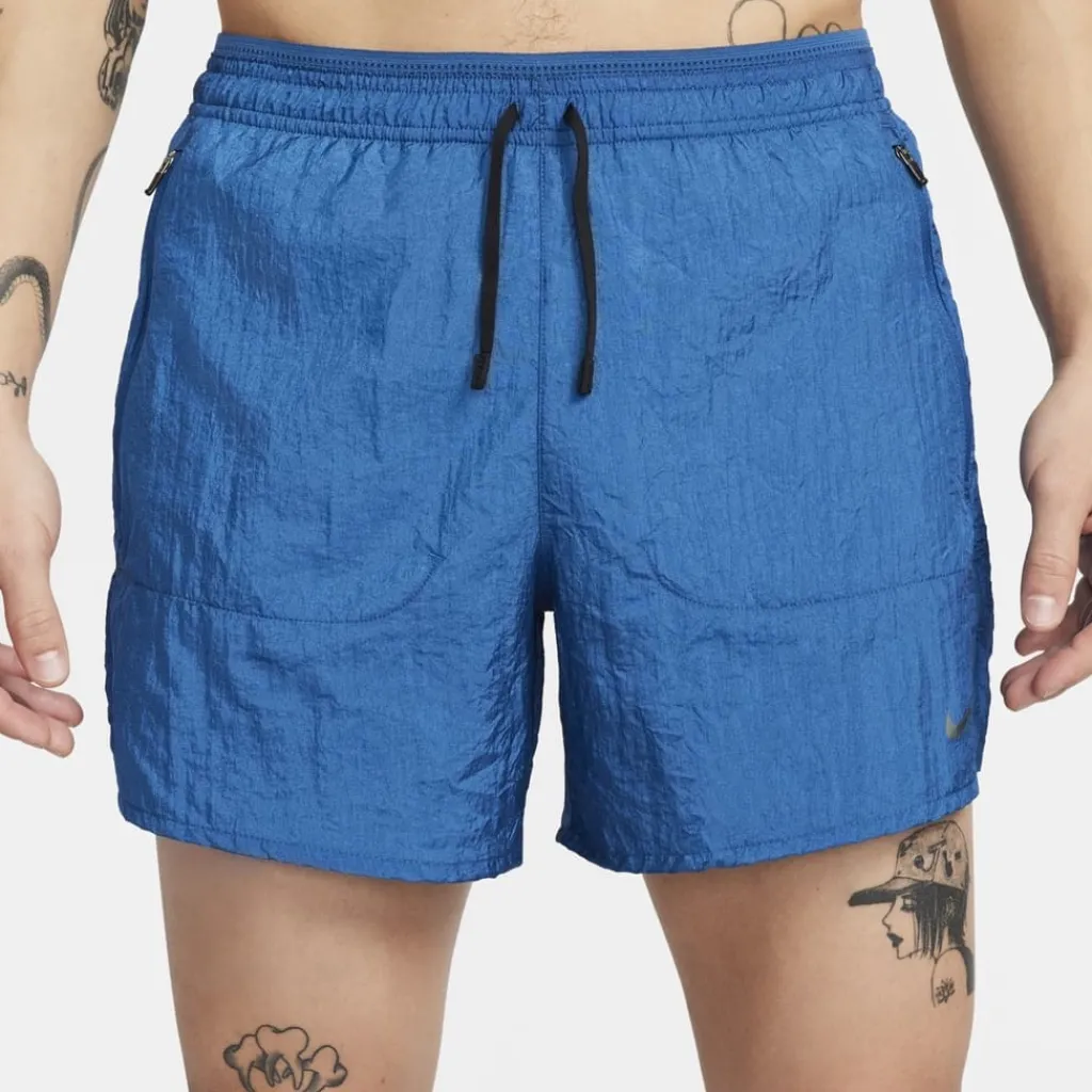Fitness And Gym Shorts*Nike Mens Stride Running Division Dri Fit 5 Brief Lined Running Shorts in Blue