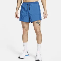 Fitness And Gym Shorts*Nike Mens Stride Running Division Dri Fit 5 Brief Lined Running Shorts in Blue