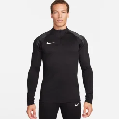 Fitness And Gym Tops|Fitness And Gymwear*Nike Mens Strike Dri Fit 1 2 Zip Global Football Top in Black