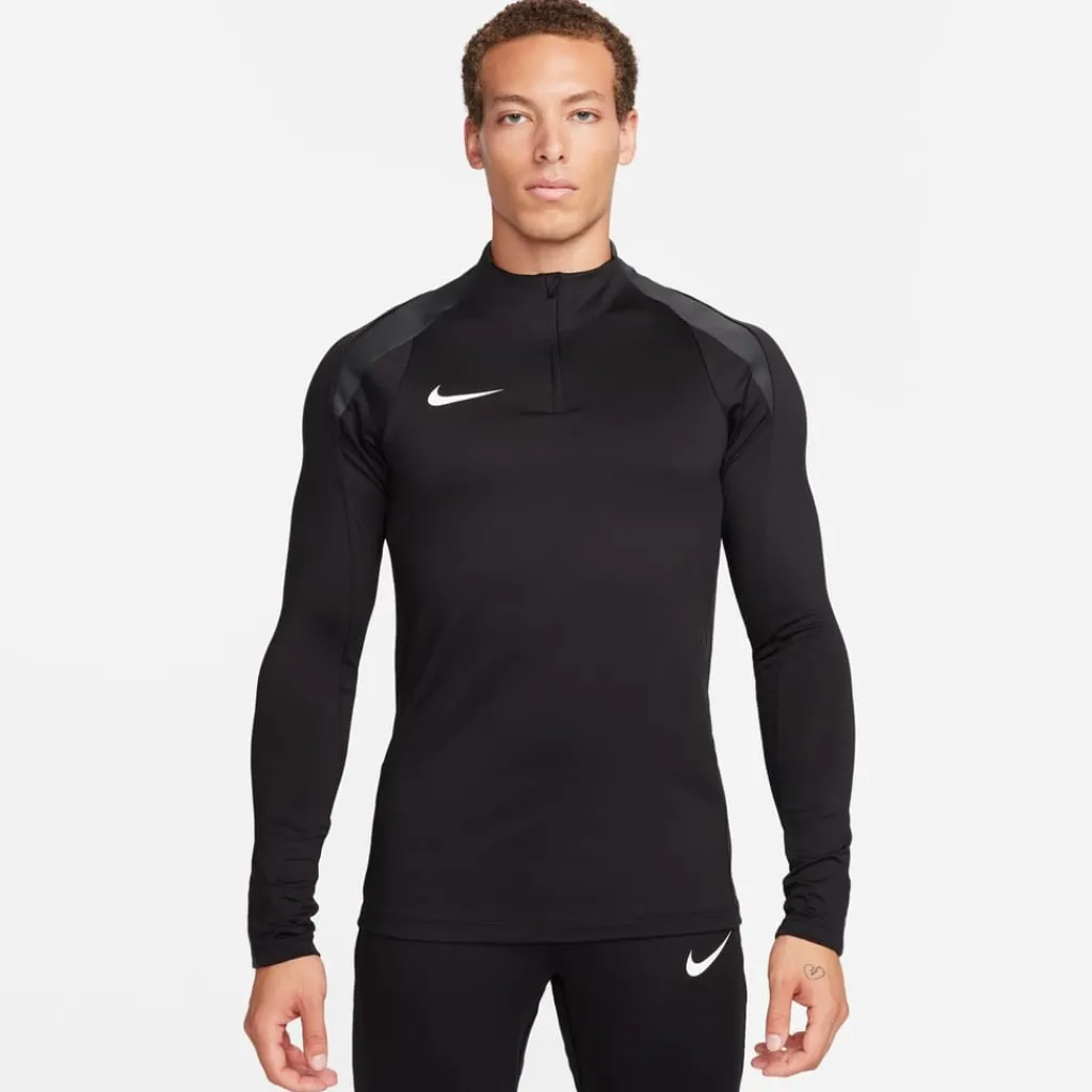 Fitness And Gym Tops|Fitness And Gymwear*Nike Mens Strike Dri Fit 1 2 Zip Global Football Top in Black