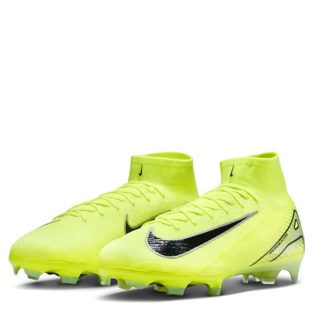 Football Boots*Nike Mercurial Superfly 10 Elite Firm Ground High Top Football Boots in Green