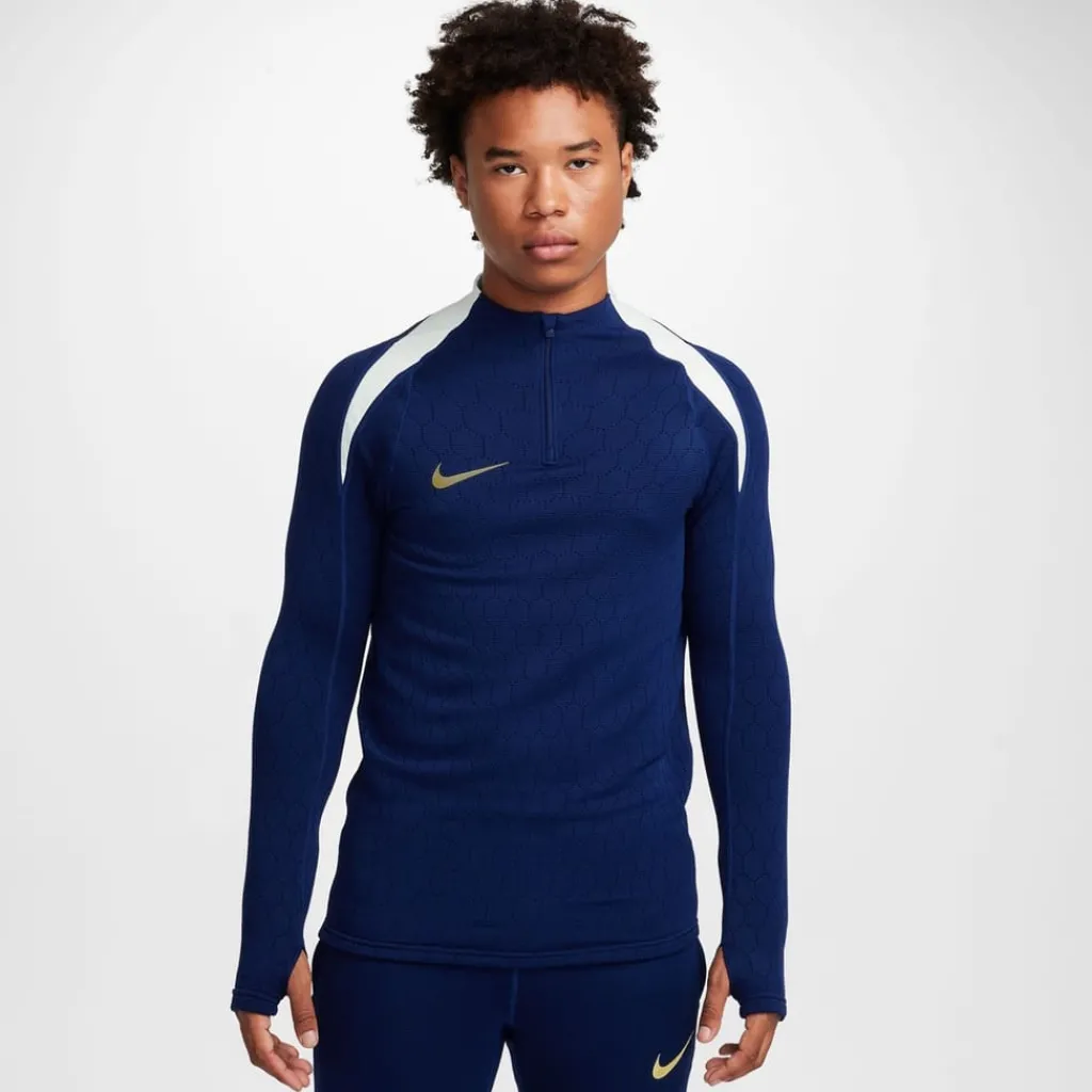 Fitness And Gymwear*Nike Mock Neck Slim Fit Drill Sweatshirt in Blue