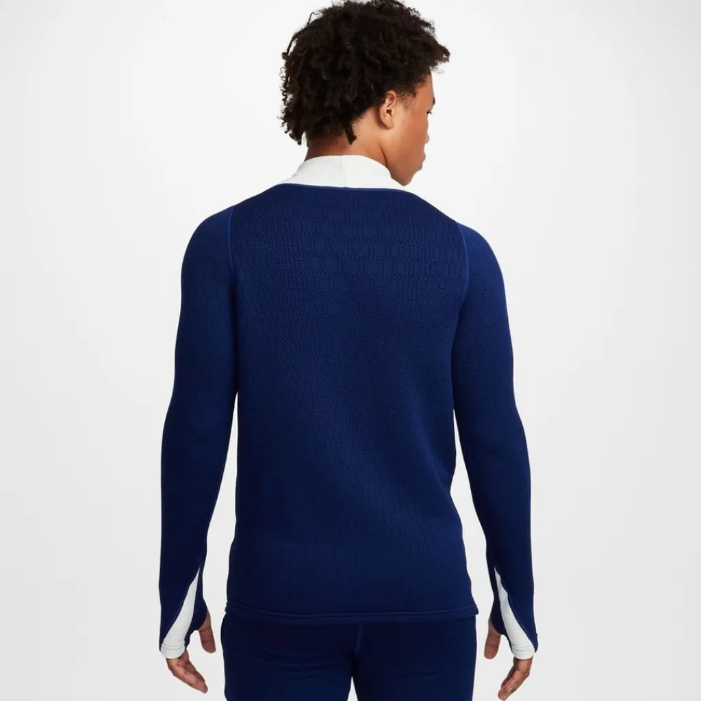Fitness And Gymwear*Nike Mock Neck Slim Fit Drill Sweatshirt in Blue