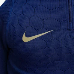 Fitness And Gymwear*Nike Mock Neck Slim Fit Drill Sweatshirt in Blue