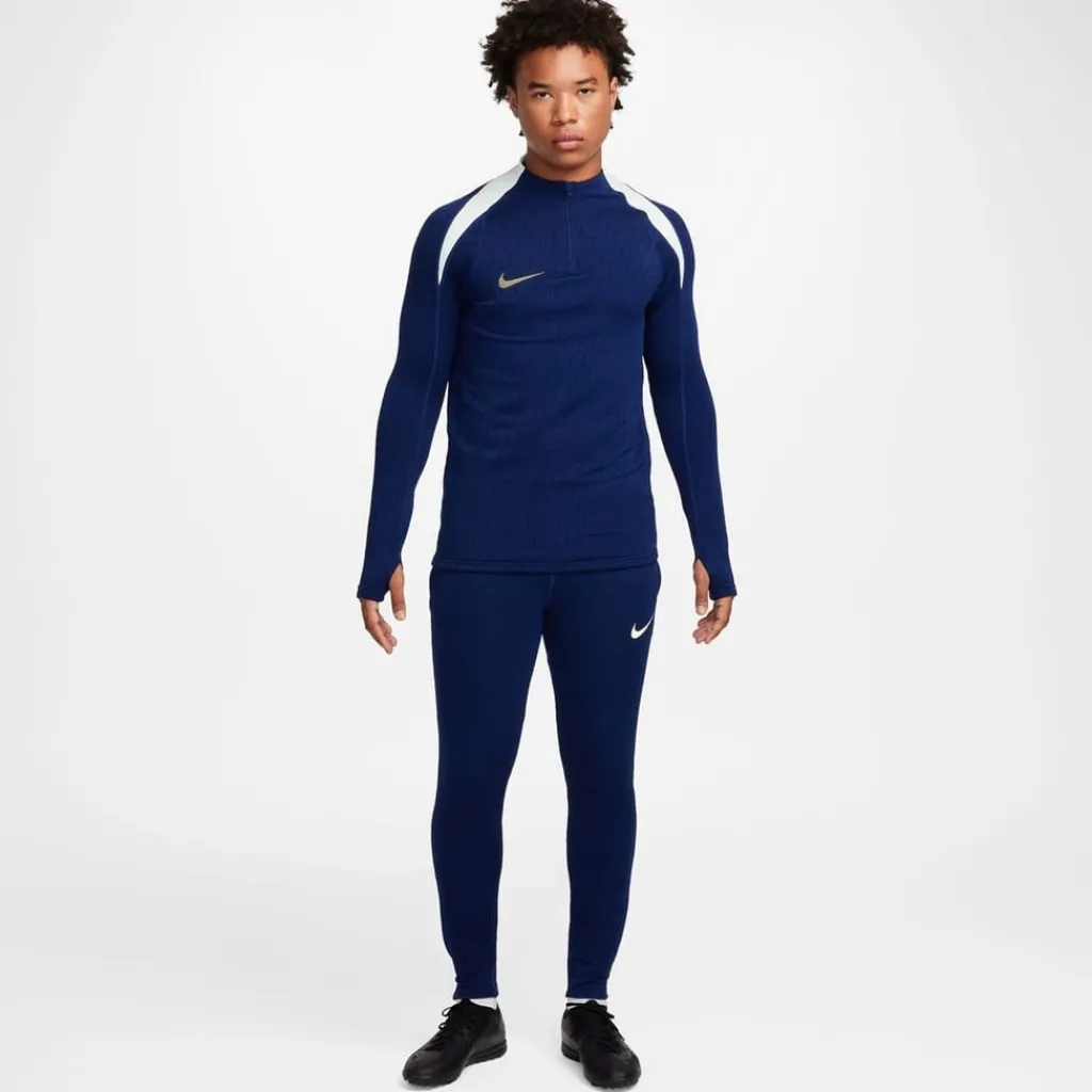 Fitness And Gymwear*Nike Mock Neck Slim Fit Drill Sweatshirt in Blue