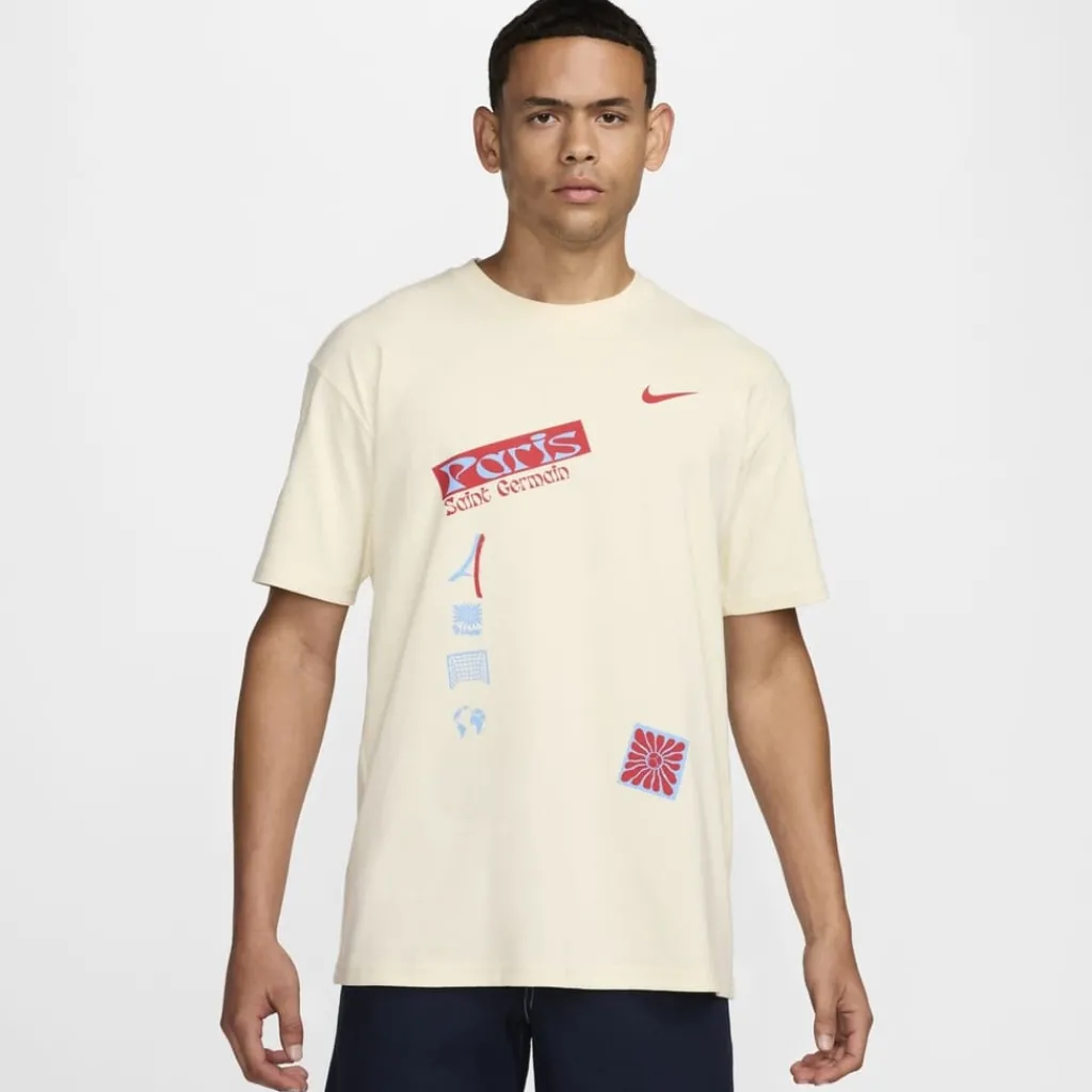 Football And Rugby Clothing*Nike Paris Saint Germain Max90 T-Shirt Adults in Beige