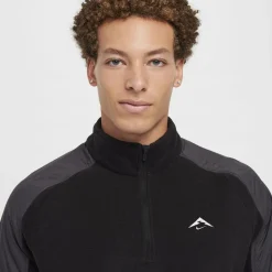 Fitness And Gym Tops|Fitness And Gymwear*Nike Polartec Trl qz in Black