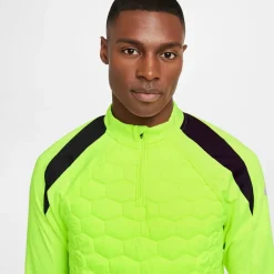Fitness And Gymwear*Nike Therma Fit Mock Neck Drill Sweatshirt in Yellow