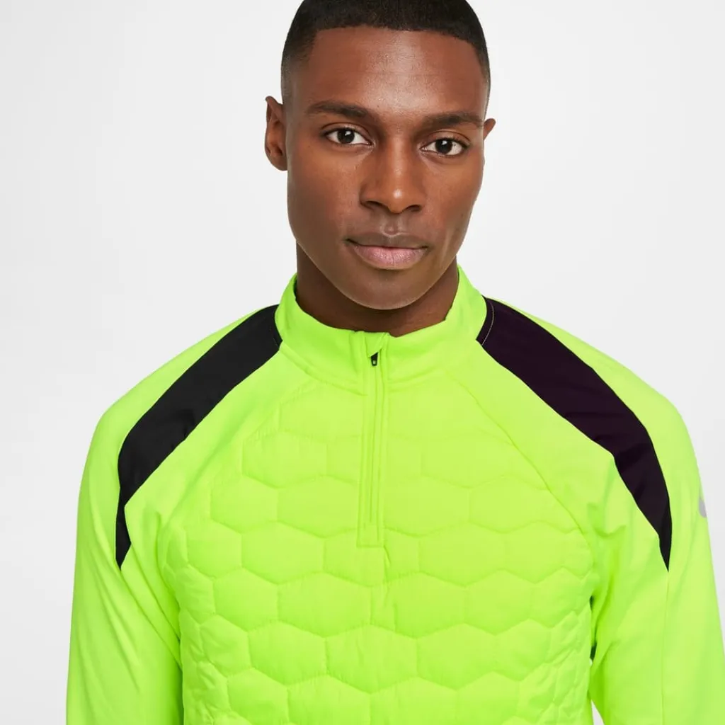 Fitness And Gymwear*Nike Therma Fit Mock Neck Drill Sweatshirt in Yellow