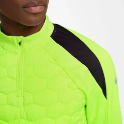 Fitness And Gymwear*Nike Therma Fit Mock Neck Drill Sweatshirt in Yellow
