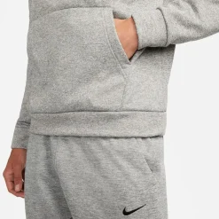 Fitness And Gym Tops*Nike Therma Relaxed Fit Hooded Sweatshirt in Grey