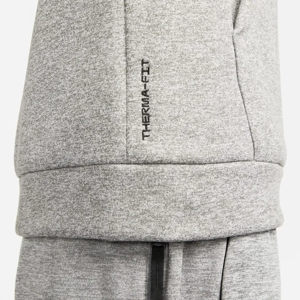 Fitness And Gym Tops*Nike Therma Relaxed Fit Hooded Sweatshirt in Grey