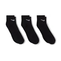 Underwear And Socks*Nike Three Pack Quarter Socks Mens in Black