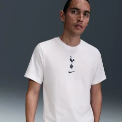 Football And Rugby Clothing*Nike Tottenham Hotspur Fc Crest T-Shirt Adults in White
